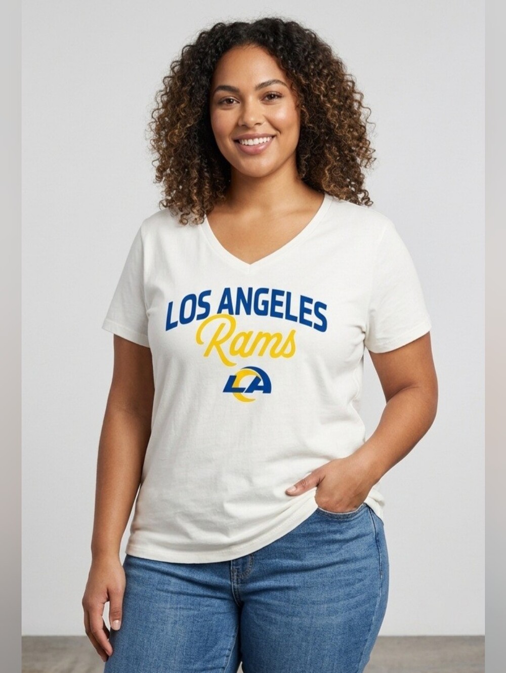 296. NWT - Fanatics Los Angeles Rams NFL Woman's T-Shirt